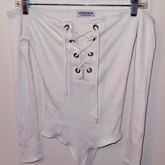 White tie bodysuit - Picture 1 of 4